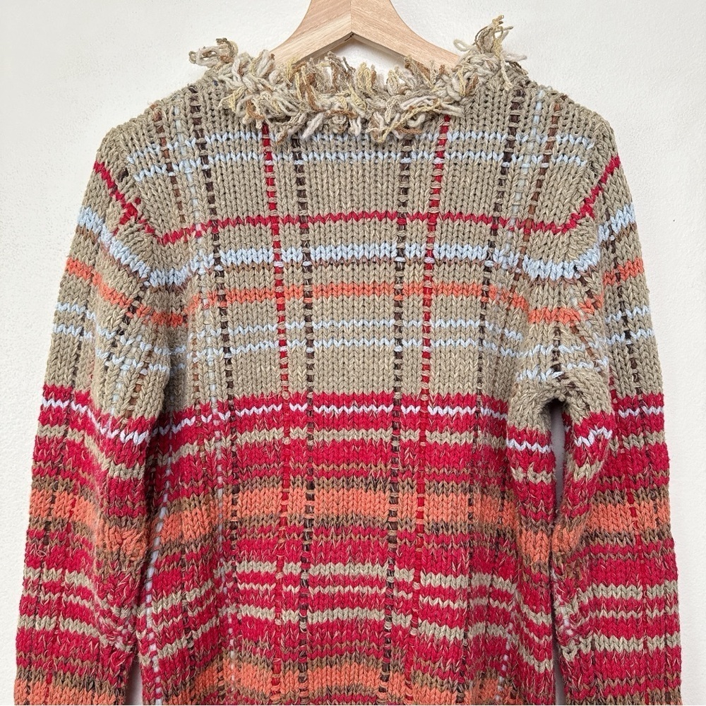 Susan Bristol Womens Small Chunky Hand Embroidered Fringe Multi Color Ca… - Picture 13 of 15